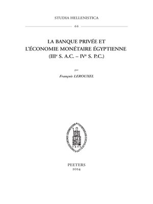 cover image of La banque privee et l'economie monetaire egyptienne (IIIe s. a.C.--IVe s. p.C.)